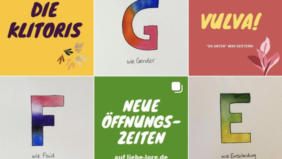 Postkarte zur sexuellen Bildungsarbeit des des Lore-Agnes-Haus Beratungszentrums