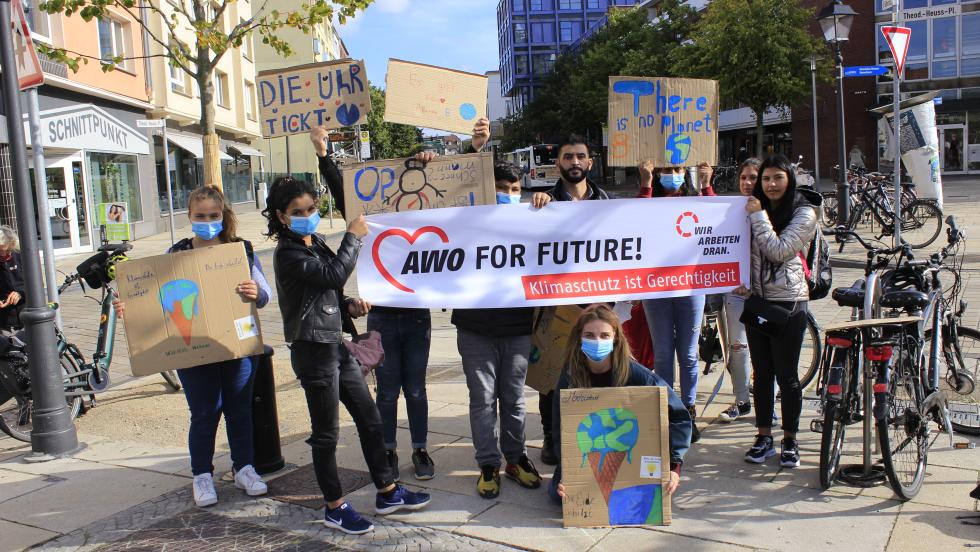 Die AWO Bremerhaven bei dem Klimastreik am 25. September 2020