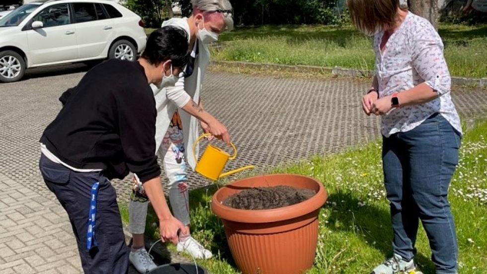 anschließend noch mehr Wasser